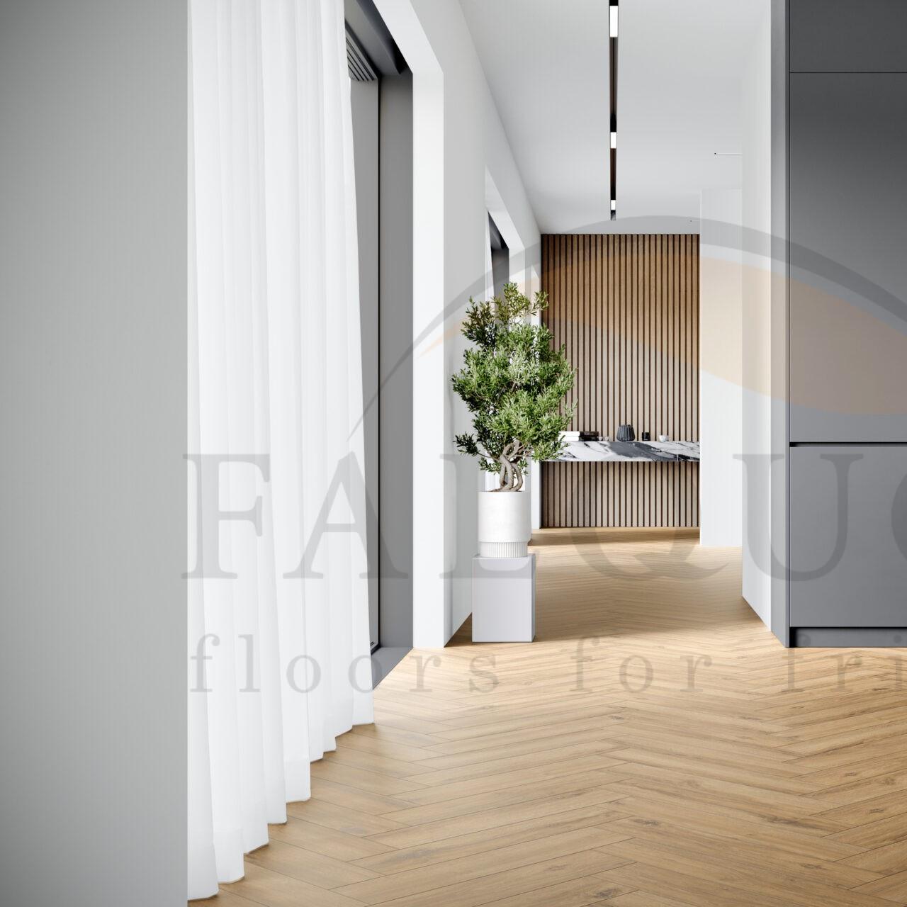 Кварцвинил The Floor Herringbone P1006 Jackson Oak HB