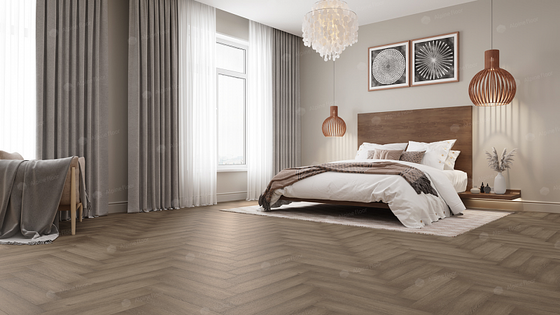 Кварцвинил Alpine Floor Премиальный паркет (Parquet Premium) Eco 19-7 Дуб Насыщенный