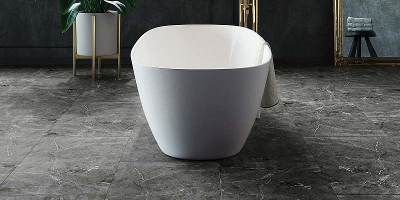 Кварцвинил Invictus Maximus Dryback Tile XL Hudson Stone - Graphite