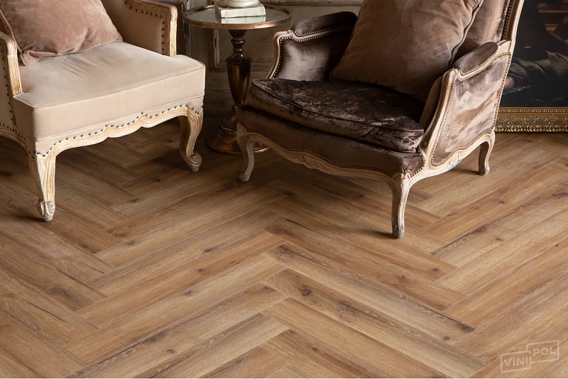 Кварцвинил VinilPol Herringbone 9933 Паркет Франческо