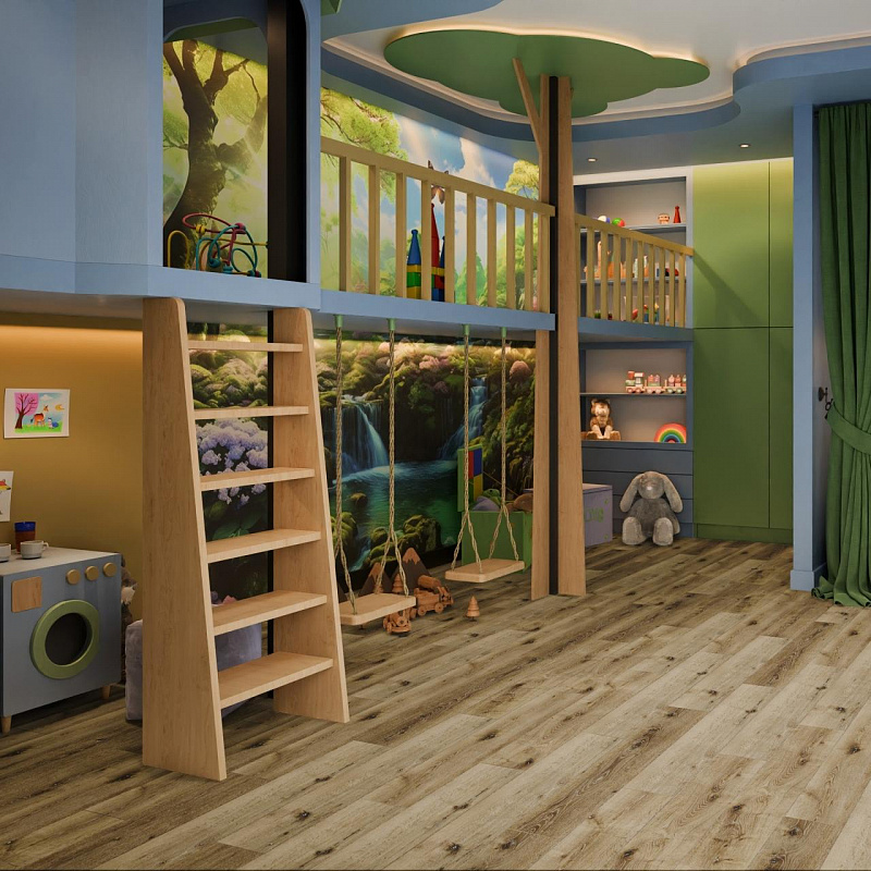 Кварцвинил Damy Floor Family LVT T7020-4-LVT Дуб Провинциальный